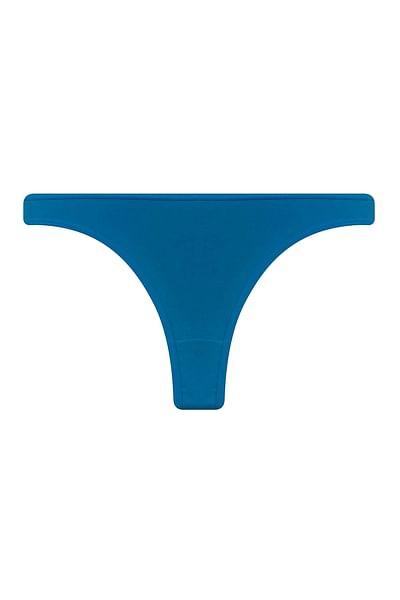 Buy High Leg Bikini Panty in Cobalt Blue Cotton Online India