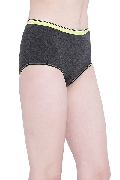 Buy High Waist Hipster Panty in Dark Grey - Cotton Online India