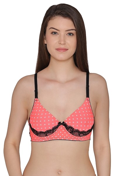 Buy Clovia Lace Padded Non-Wired Polka Print Multiway Bra Online In India  At Discounted Prices