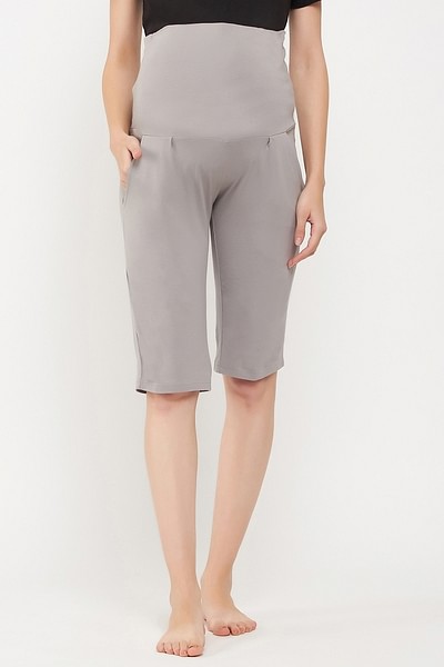 Buy Chic Basic Maternity Shorts in Light Grey - Cotton Online India, Best  Prices, COD - Clovia - LB0210P01