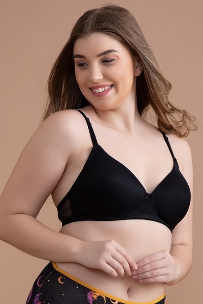 Buy Level 1 Push-Up Non-Wired Demi Cup Multiway T-shirt Bra in Black Online  India, Best Prices, COD - Clovia - BR2222U13