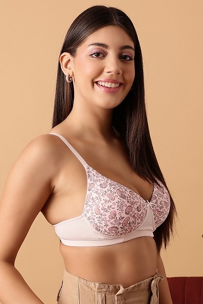 Buy Level 1 Push-Up Padded Non-Wired Demi Cup Floral Print T-shirt Bra in  Baby Pink Online India, Best Prices, COD - Clovia - BR2023H22