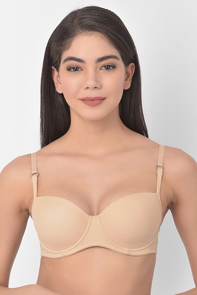 Buy Level 1 Push-Up Underwired Full Cup Balconette T-shirt Bra in Nude  Online India, Best Prices, COD - Clovia - BR2236P24