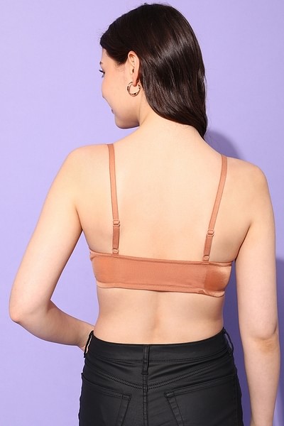 Buy Level 1 Push-Up Underwired Demi Cup Front Open Plunge Bra in Nude  Colour Online India, Best Prices, COD - Clovia - BR2368R24