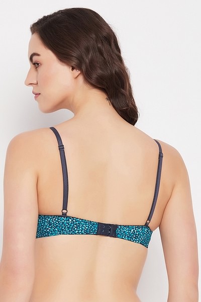 Buy Clovia Level 2 Push-Up Padded Underwired Demi Cup Heart Print