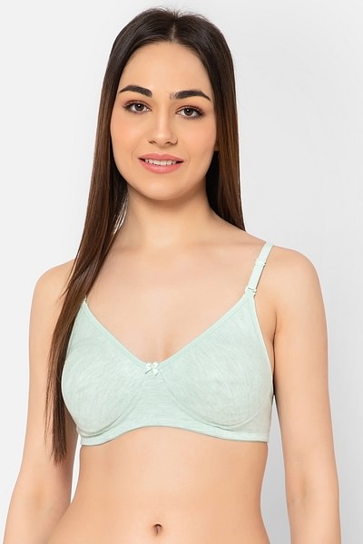 Buy Lightly Padded Non-Wired Full Cup Multiway T-shirt Bra in Pastel Green  - Cotton Rich Online India, Best Prices, COD - Clovia - BR1662A11