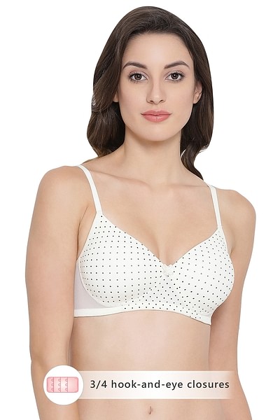 Buy Padded Non-Wired Full Cup Polka Print Multiway T-shirt Bra in Navy  Online India, Best Prices, COD - Clovia - BR1866Y08