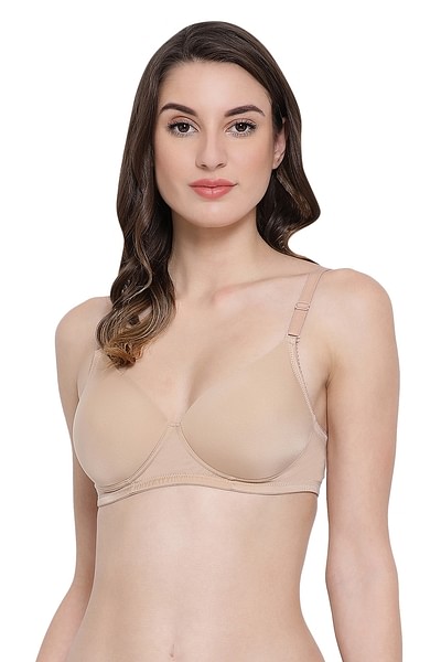 Buy Lightly Padded Non-Wired T-Shirt Bra in Skin Colour Online