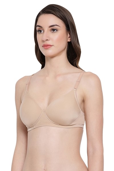 Buy Lightly Padded Non-Wired T-Shirt Bra in Skin Colour Online