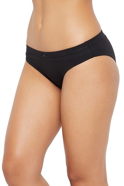 Buy Low Waist Bikini Panty in Black with Inner Elastic - Cotton Online  India, Best Prices, COD - Clovia - PN3494A13