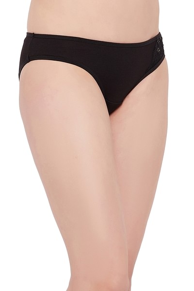 Buy online Black Lace Bikini Panty from lingerie for Women by Clovia for  ₹319 at 47% off