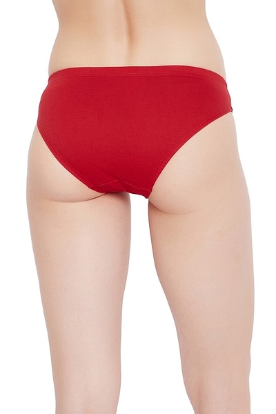 Buy Ultra Low Waist Bikini Panty in Red - Cotton Online India, Best Prices,  COD - Clovia - PN3540P04