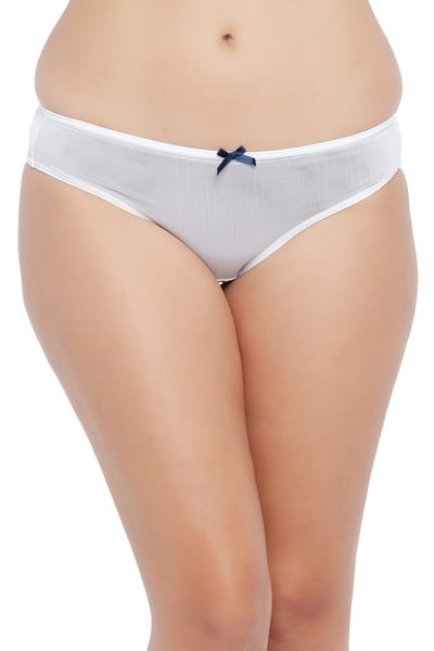Clovia Low Waist Bikini Panty in White