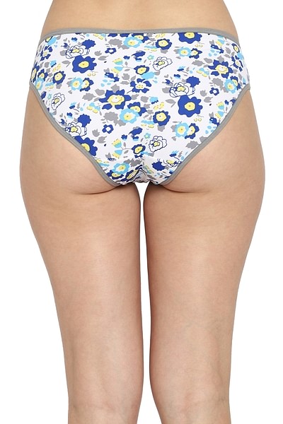 Buy Low Waist Floral Print Bikini Panty with Lace Panels in White Online  India, Best Prices, COD - Clovia - PN2772A01