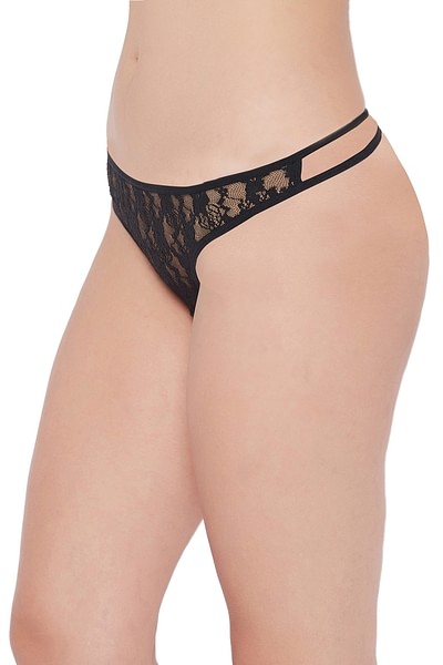 Efsteb Lace Thongs for Women Sexy Lace Hollow G Thong Low Waist