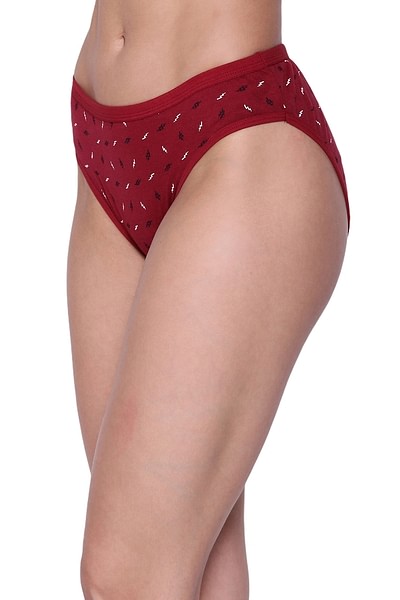 Buy Ultra low Waist Bikini Panty in Maroon with Satin Waist - Cotton Online  India, Best Prices, COD - Clovia - PN3540P09