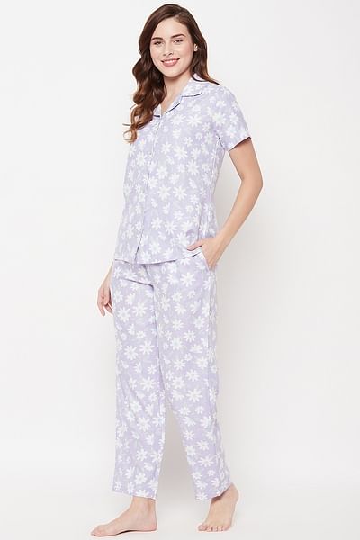 Ladies button best sale down pyjamas