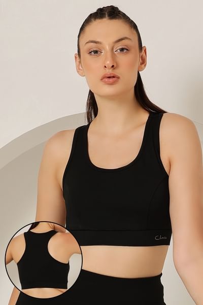 Clovia Black Sports Bra