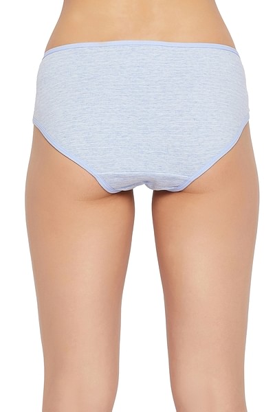 Buy Mid Waist Bikini Panty in Baby Blue - Cotton Online India