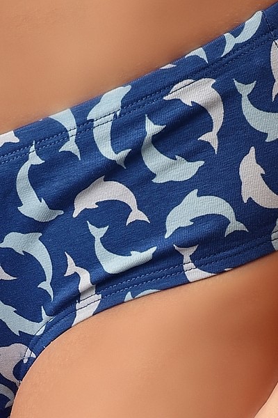 Buy Mid Waist Printed Hipster Panty in Blue with Inner Elastic - Cotton  Online India, Best Prices, COD - Clovia - PN3514B08