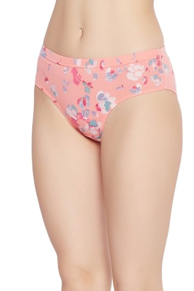 Peach Floral Print Panty