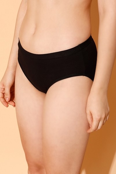 Buy Mid Waist Hipster Panty in Black - Cotton Online India, Best Prices,  COD - Clovia - PN3537A13