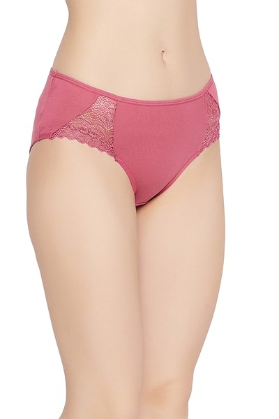 Plain Knoppers Women Hipster Cotton Dark Pink Panty XXL Size at Rs