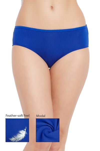 Clovia Mid Waist Hipster Panty in Royal Blue - Modal