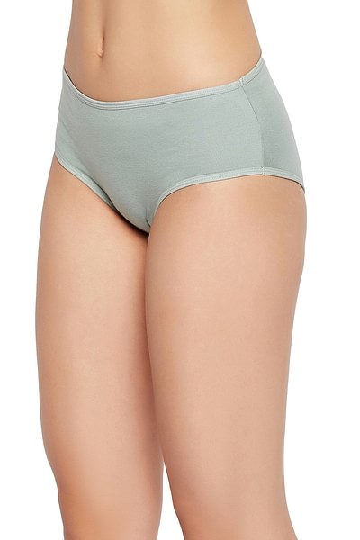 Buy Clovia Green Cotton Printed Hipster Panty for Women's Online