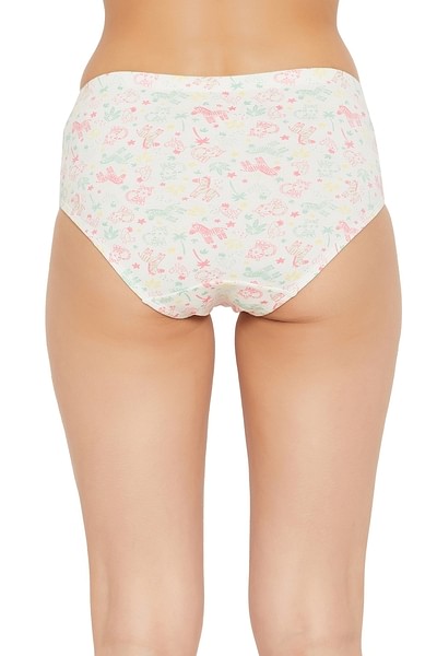 Mid rise inner elastic printed panty