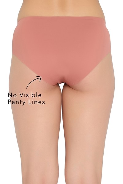 Buy Clovia Women's Mid Waist Seamless Laser Cut Hipster Panty  (PN2430P08_Blue_L) at