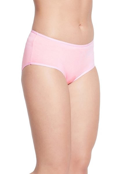 Buy Mid Waist Teen Hipster Panty in Baby Pink - Cotton Online
