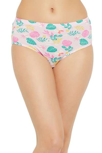 Ladies Pink Printed Cotton Panty, Size: Medium at best price in