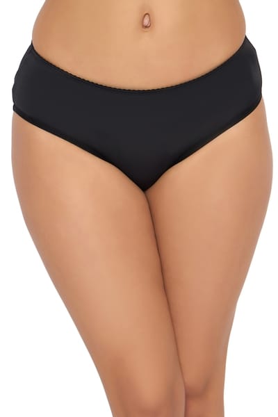 Clovia Mid Waist Hipster Panty in Black