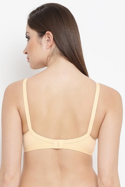 Cotton Rich Non-padded Full Support Bra In Skin, Bras :: 4 Bras For 499  Online Lingerie Shopping: Clovia