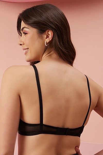 Bulk-buy Plus Size Black Lace Sexy Transparent Plunge Lady Open