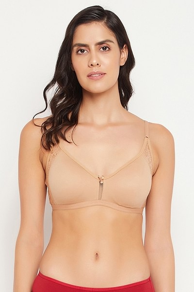 Buy Non-Padded Non-Wired Full Coverage T-shirt Bra in Nude Colour