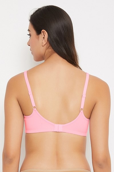 Buy Non-Padded Non-Wired Full Cup Racerback Teen Bra in Baby Pink