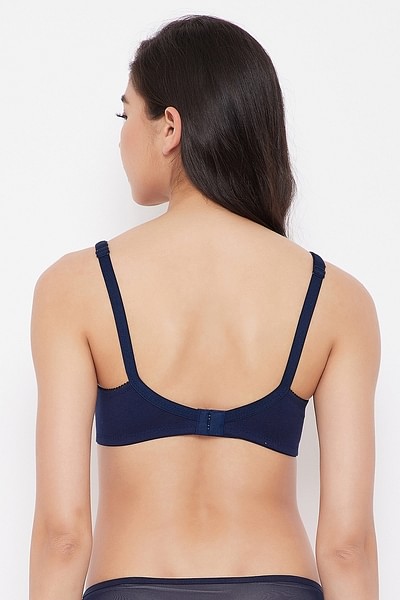Buy Non-Padded Non-Wired Full Cup Bra in Blue - Cotton Online India, Best  Prices, COD - Clovia - BR2038B08