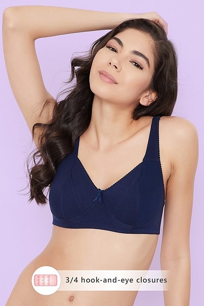 Buy online Blue Cotton Bra from lingerie for Women by Clovia for