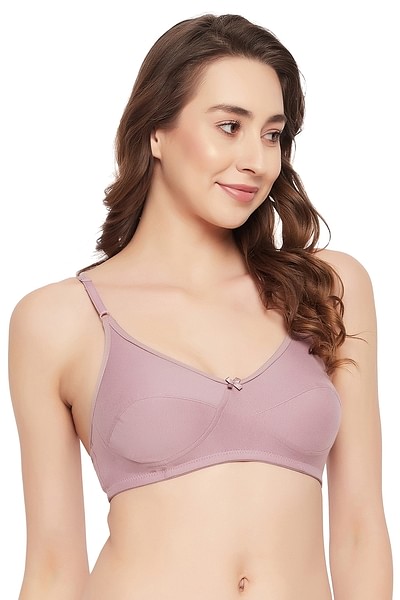 lavender - Cotton Padded Non Wired Full Coverage Bra