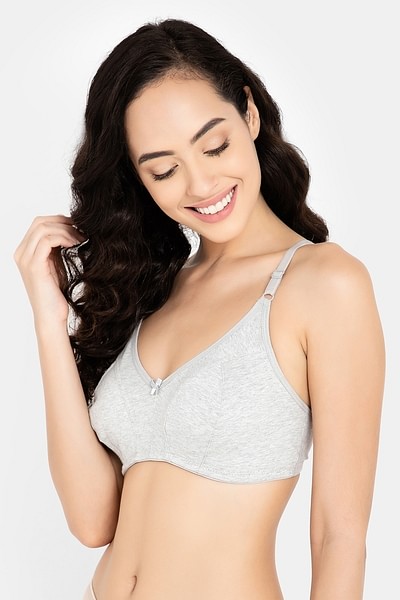 Buy Bralux Women's Tohfa Melangeblue Color Non-padded Non-wired Regular  Cotton Bra Cup Size C (melangeblue_34c) Online at Low Prices in India 