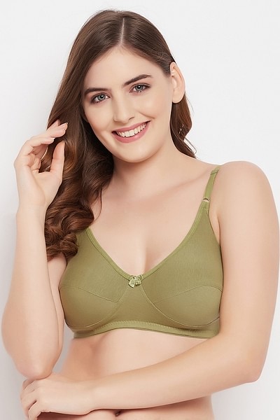 Buy Non-Padded Non-Wired Full Coverage Bra in Light Grey - Cotton Online  India, Best Prices, COD - Clovia - BR0227M01