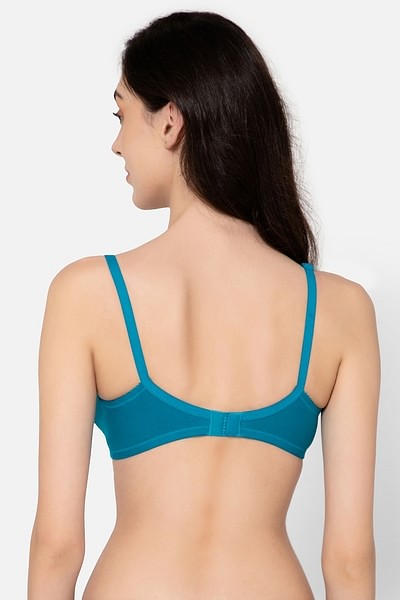 Buy Non-Padded Non-Wired Full Cup Bra in Sky Blue - Cotton Online India,  Best Prices, COD - Clovia - BR0384L03