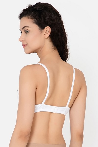 Buy Non-Padded Non-Wired Full Cup Bra in White - Lace Online India