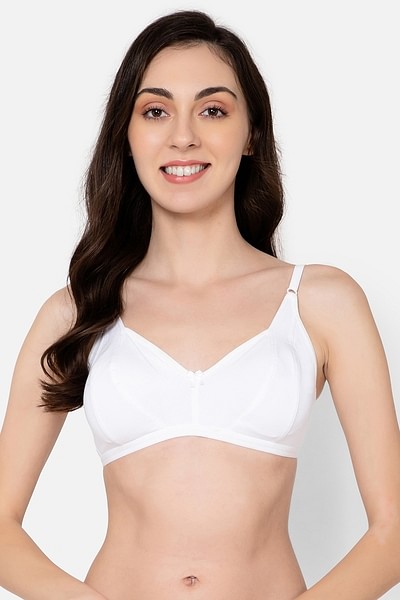 Buy Clovia Padded Non-wired Full Cup Bra In White online