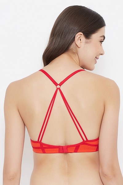 Buy Non-Padded Non-Wired Full Cup Checked Racerback Bra in Orange - Cotton  Online India, Best Prices, COD - Clovia - BR1627L16
