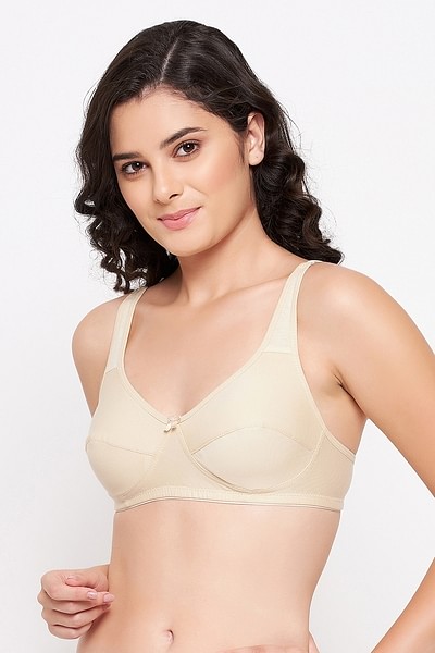 Buy Non-Padded Non-Wired Full Cup Everyday Bra in Nude Colour
