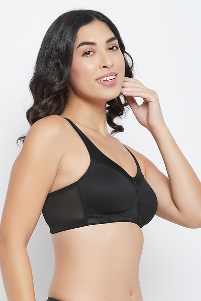 Buy Cup's-In - Women Cotton Non Padded Non-Wired Bra ( Pack of 2 ) ( Color  : Black,Purple ) Online at Best Prices in India - JioMart.