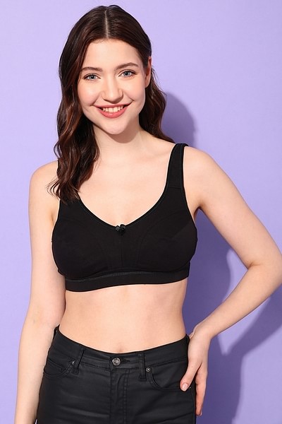 Buy Clovia Non-padded Non-wired Full Cup Multiway Balconette Bra In Dark  Grey - Cotton online